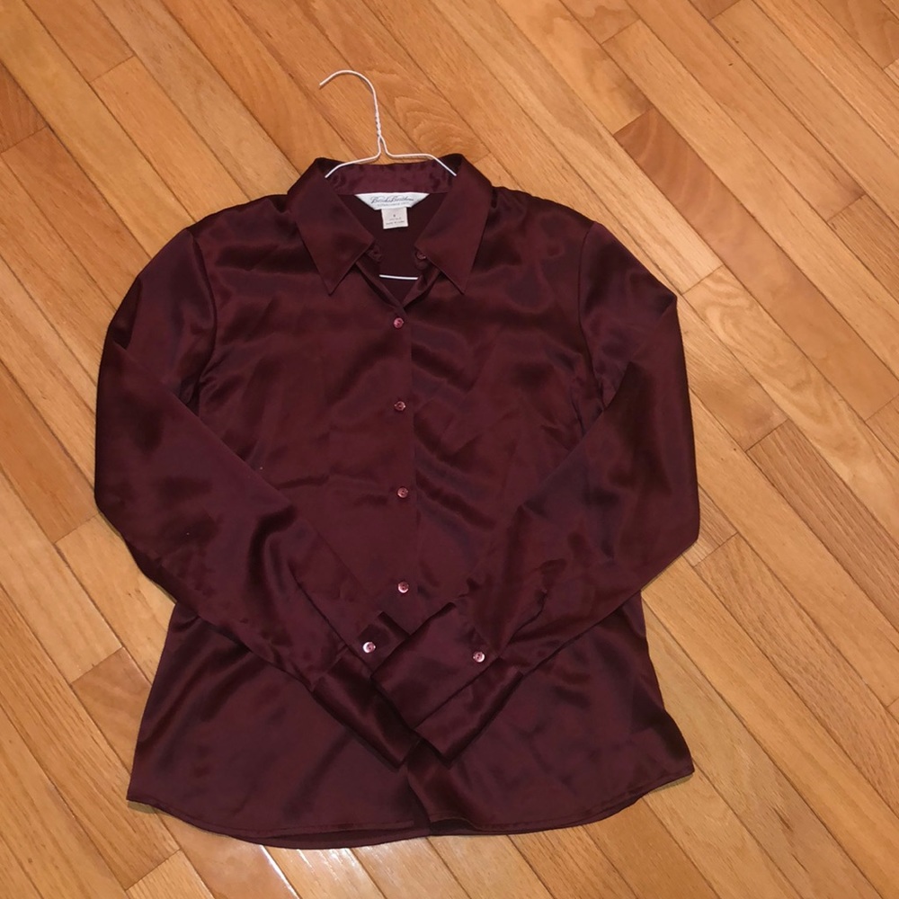 Red Brooks Brothers Silk Top Women’s Size 8